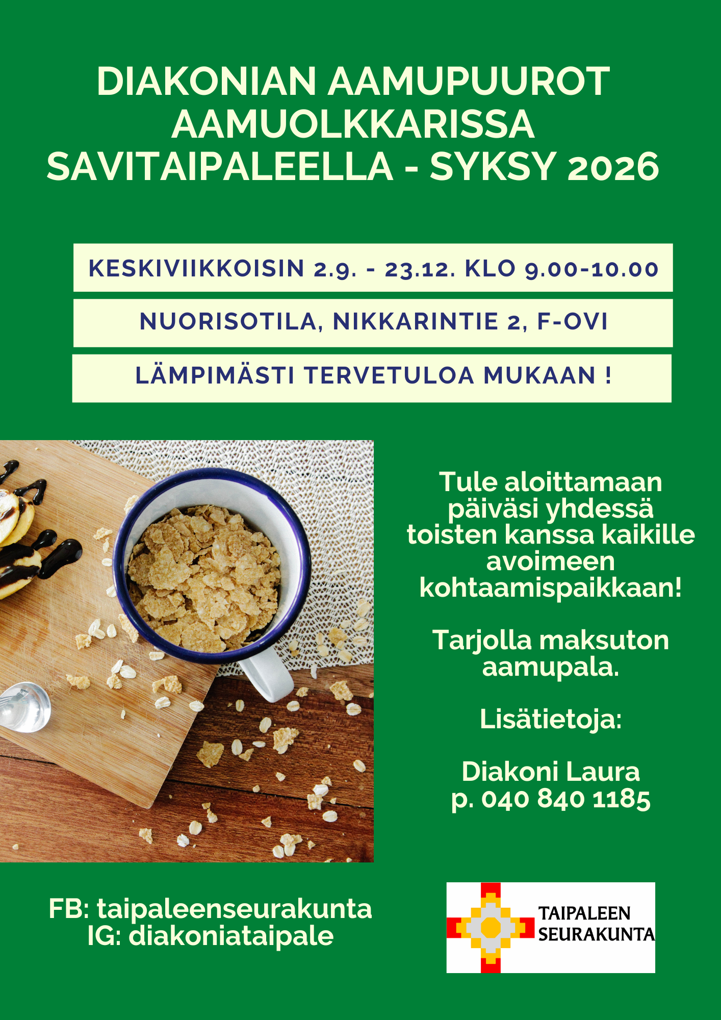 kuvassa muki ja tekstiä tapahtumasta.
