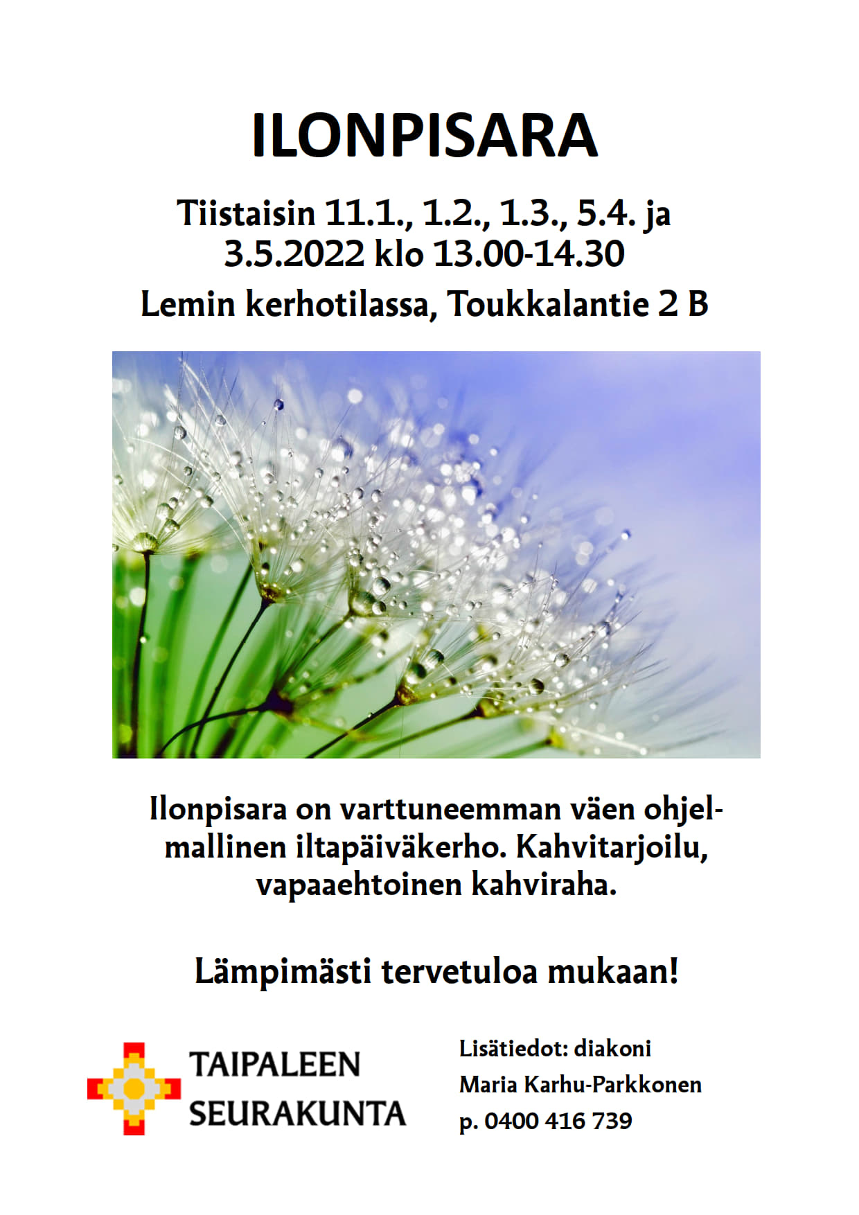 kuvan kukassa vesipisaroita